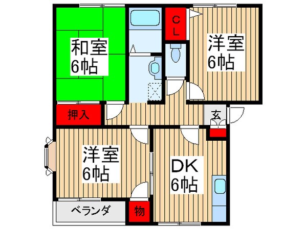 シャトーフローレンスＢ棟の物件間取画像